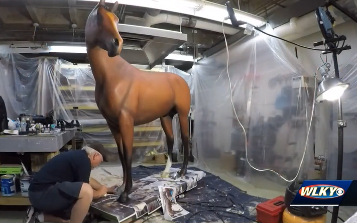 Mystik Dan statue nearly complete at the Kentucky Derby Museum